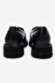 Women's Thick Sole Loafer Shoes Real Leather Mtd 24353 Black - 6