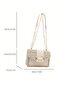 Versatile Checkered Pattern Drawstring Chain Square Bag - 6