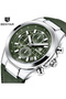 Watches for Men Luxury Quartz Water Resistant Watch Men's Chronograph Genuine Leather Strap 5206GN - 2