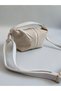 Adriana Model Hand and Women's Shoulder Bag Linen White - 3
