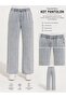 Stone Detailed Elastic Waist Gray Jeans