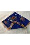 Brand Handcrafted Needle Embroidered Writing 100% Cotton Muslin – 4 Sides Embroidered Elegant Headscarf 100X100 cm - 8