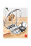 Lid And Spoon Rest Shelf, 304 Stainless Steel Pan Pot Cover Lid Rack Stand Organizer, Pan Lid Organizer Storage Soup Spoon Rests Utensils Kitchen Tool