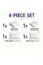 4 Piece Single Duvet Cover Set - Microfiber Satin Stripe, Elastic Fitted Sheet 120x200+20cm Deep Pocket, Hotel Quality Ultra Soft - 8