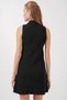Women's Turtleneck Zero Sleeve Knitwear Black Dress - 5