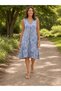 Blue Color Melis Muslin Dress - 4