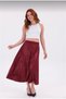 Pleated Midi Skirt High Waist Elastic Casual & Stylish Women's Skirt - 4