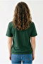 Women's Khaki Regular Full-Fit Cotton Combed Cotton Crew Neck T-Shirt - 3