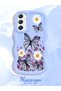 Samsung Galaxy A34 5g Compatible Case with Camera Protection Blue Silicone Couple Phone Case Butterfly Pattern - 2