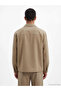 Beige Shirt Collar Men's Jacket - 7