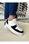 Kb-726 White-Black Leather Casual Men's Shoes - 2