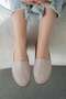 Anes Women's Genuine Leather Orthopedic Loafer Shoes Silver