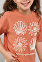 Appliqued T-Shirt with Crew Neck and Short Sleeves - 6