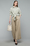 Striped Shirt with Classic Collar and Long Sleeves - 2