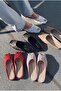 Mystera Red Matte Leather Women's Slippers - 7