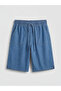 Lcw Grace Blue Women's Jean Shorts with Elastic Waist - 5