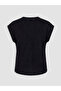 Black v-neck embroidered blouse - 3