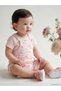 Pink printed baby girl salopet and snap-on body - 8