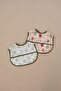 Green Piping 2-Piece Liquid-Proof Baby Bib 6-36 Months - 6