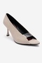 Varelia Beige Suede Transparent Strap Women's Heeled Shoes - 3