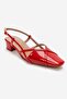 Olena Red Patent Leather Women's Heeled Sandals - 3
