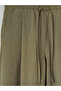 Khaki Elastic Waist Women's Trousers - 3