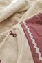 Seasonal Girls' Set with Bow Patterned Collar Detail - 5