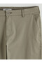 Khaki Slim Fit Gabardine Men's Chino Trousers - 6