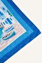 Women's Satin Blue Scarf H1971Ax26Sm - 3