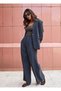 Black Color Modal Oversize Blazer Jacket - 2