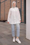 Ecru Beaded Buttoned Shirt - 2
