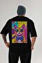 123 Cats for the Sake of Cats Printed Black Oversize T-Shirt 100% Cotton Unisex Cat Lover Premium Design - 2