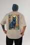 For the Love of Cats 8 Cats Printed Beige Oversize T-Shirt 100% Cotton Unisex Cat Lover Premium Design - 2
