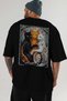 32 Cats for the Sake of Cat Love Printed Black Oversize T-Shirt 100% Cotton Unisex Cat Lover Premium Design - 6