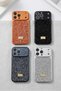 iPhone 14 Pro Compatible Black Luxury Stone Glitter Premium Phone Case with Camera Protection - 8