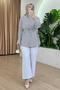 6212 - Stylish Comfortable Tie-Dye Detailed Woven Soft Poplin Fabric Women's Peach Shirt - 4