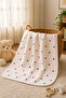 Muslin Textured Heart Patterned Multi-Purpose Baby Blanket 90X100 cm - 3