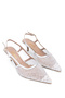 Women's Genuine Leather Lame Heeled Shoes - 2