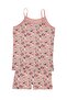 Girl's Pastel Salmon Printed Cotton Short Set - 2
