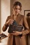 Leopar16 Inch Lined Zippered Silk Wool Blend Felt Handbag