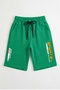 3-Piece Printed Detailed Boys' Double Pocket Capri Pants with Elastic Waist - 2