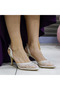 White Floral Tulle Detailed Ankle-Strapped Bridal Shoes - 3