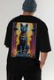 For the Love of Cats 104 Cat Printed Black Oversize T-Shirt 100% Cotton Unisex Cat Lover Premium Design - 7
