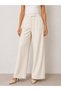 Hayal 27506-26 Women's High Waist Velcro Wide Leg Fabric Trousers - 6