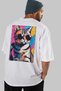 For the Love of Cats 13 Cats Printed White Oversize T-Shirt 100% Cotton Unisex Cat Lover Premium Design - 7