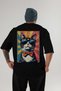 37 Cats for the Sake of Cat Love Printed Black Oversize T-Shirt 100% Cotton Unisex Cat Lover Premium Design - 2