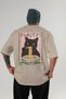 For the Love of Cats 28 Cats Printed Beige Oversize T-Shirt 100% Cotton Unisex Cat Lover Premium Design - 2