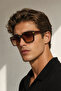 Unisex Brown Glass Brown Frame Sunglasses - 4
