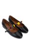 Women's Faux Leather Black Ballerina Shoes - 3