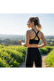 Women's Black Functional Top with Crossed Straps - 4